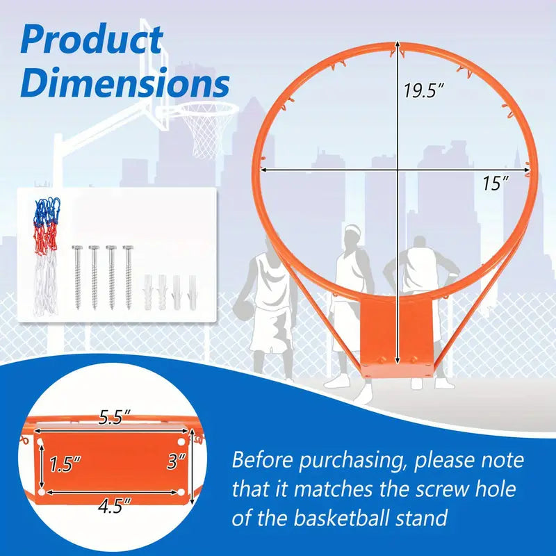 Heavy-Duty Basketball Rim